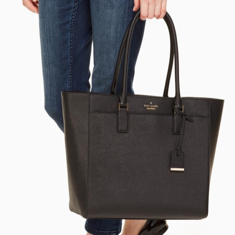 Kate spade Black Cameron large laptop tote New - Picture 2 of 6